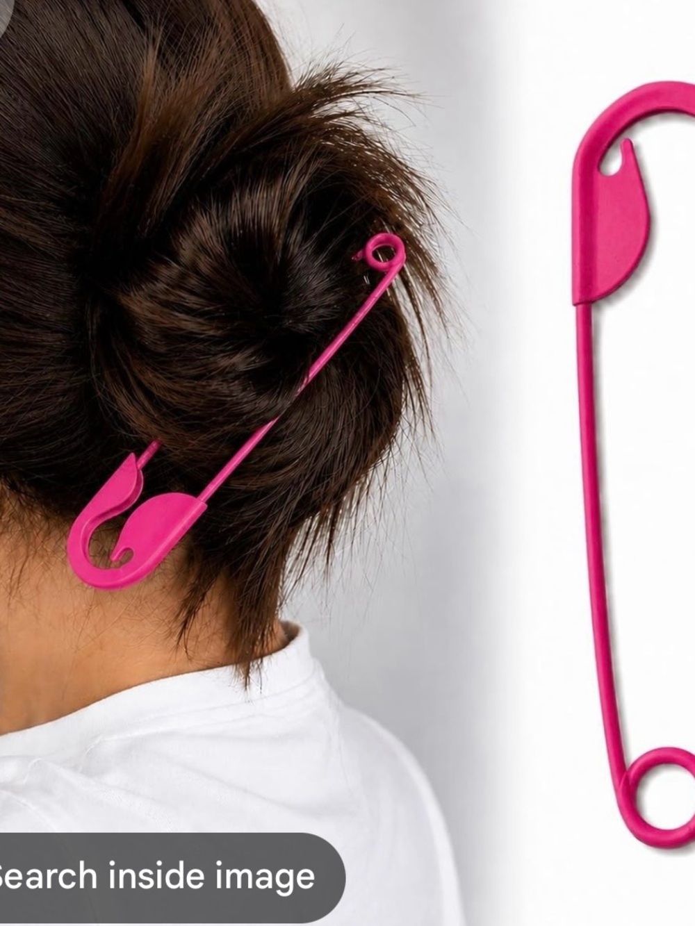 Hot Pink Hair Pin Safety Stick - Women's Hair Accessory